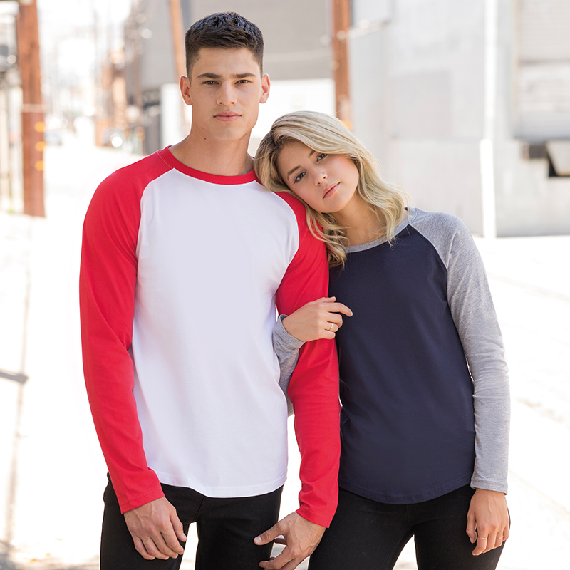 Women's long sleeve baseball tshirt C and G Embroidery