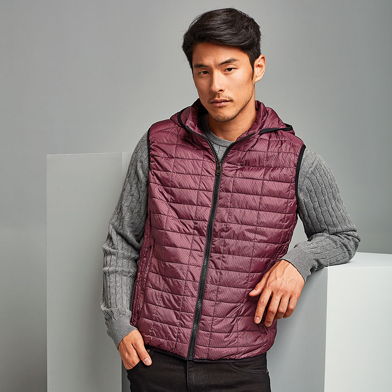 Honeycomb hooded gilet - C and G Embroidery