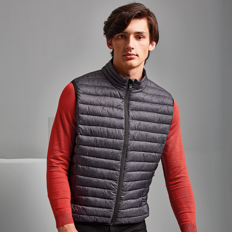 Melange padded gilet - C and G Embroidery